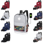 Zaino di ricarica USB per studenti con zaino casual stile college 3 in 1