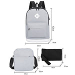 Zaino di ricarica USB per studenti con zaino casual stile college 3 in 1
