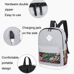 Zaino di ricarica USB per studenti con zaino casual stile college 3 in 1
