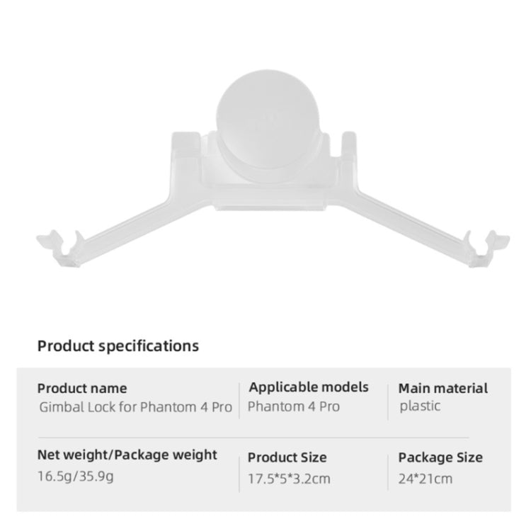 Camera Gimbal Lock Buckle Lock Holder Cover di protezione per DJI Phantom 4 Pro