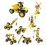 Set costruzioni 8 in 1 veicoli ingegneria 100 pezzi bambini