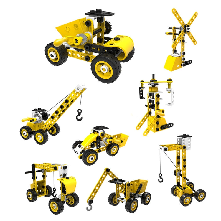 Set costruzioni 8 in 1 veicoli ingegneria 100 pezzi bambini