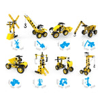 Set costruzioni 8 in 1 veicoli ingegneria 100 pezzi bambini