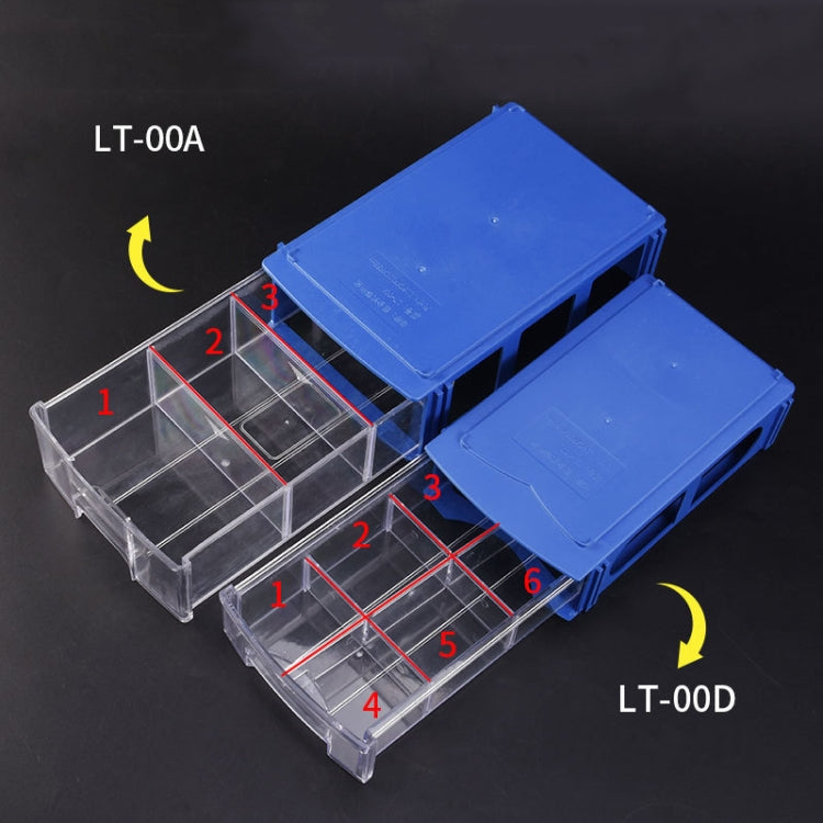 5 PCS Tipo di blocco multifunzionale Scatola dei componenti Scatola di immagazzinaggio Scatola delle parti del tipo a cassetto Scatola degli accessori combinata, LT-00D M, LT-00A L