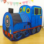 Tenda gioco bambini pieghevole casa treno 123x62x95 cm