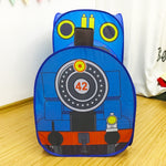 Tenda gioco bambini pieghevole casa treno 123x62x95 cm