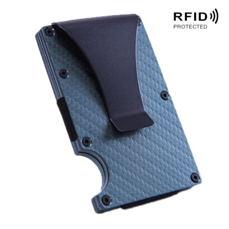 Portafoglio in fibra di carbonio Porta carte di credito in metallo RFID, Golden, Black, Blue, Red, Gray
