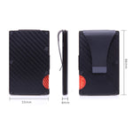 Portafoglio in fibra di carbonio Porta carte di credito in metallo RFID, Golden, Black, Blue, Red, Gray