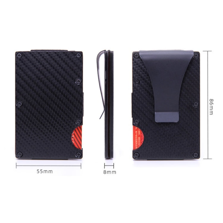 Portafoglio in fibra di carbonio Porta carte di credito in metallo RFID, Golden, Black, Blue, Red, Gray