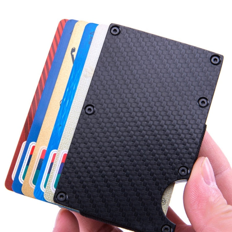 Portafoglio in fibra di carbonio Porta carte di credito in metallo RFID, Golden, Black, Blue, Red, Gray