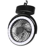 Ventola da campeggio ricaricabile USB con luce LED