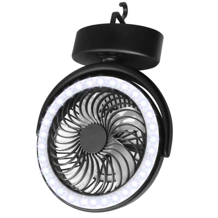 Ventola da campeggio ricaricabile USB con luce LED