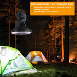 Ventola da campeggio ricaricabile USB con luce LED
