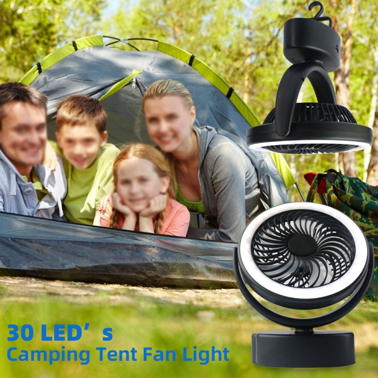Ventola da campeggio ricaricabile USB con luce LED