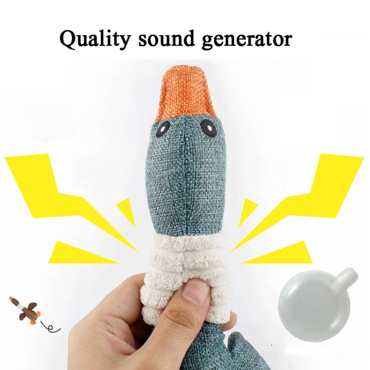 2 PCS Long Animal Wild Goose Vocal Morso Resistente Cane Giocattolo Peluche Molare Forniture per cani, Gray, Blue, Brown