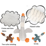 2 PCS Long Animal Wild Goose Vocal Morso Resistente Cane Giocattolo Peluche Molare Forniture per cani, Gray, Blue, Brown
