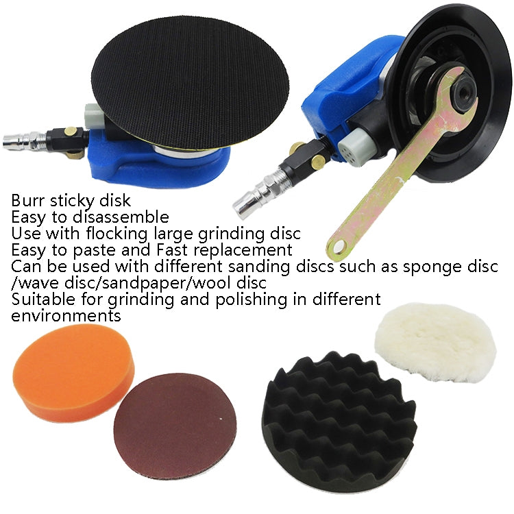 Macchina pneumatica per carta vetrata Lucidatrice per auto Macchina per la frantumazione della ceratrice, 5inch Regular, 5inch Vacuum, 6inch Regular, 6inch Vacuum