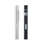 Torcia elettrica Penna per pupilla Luce gialla bianca Doppia sorgente luminosa Luce dentale Luce per ispezione mattutina in acciaio inossidabile a LED, Flashlight Pupil Pen Light (Silver), Flashlight Pupil Pen Light (Black)