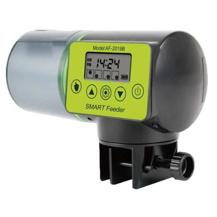 AquaBlue Fish Tank Intelligent Timing Alimentatore automatico Acquario Alimentatore per pesci rossi Mangiatoia per pesci di grande capacità,Modello:, AF-2019A, AF-2019B English Version, AF-2019C Lithium Battery Charging, AF-2019B  + Square Feeding Circ...