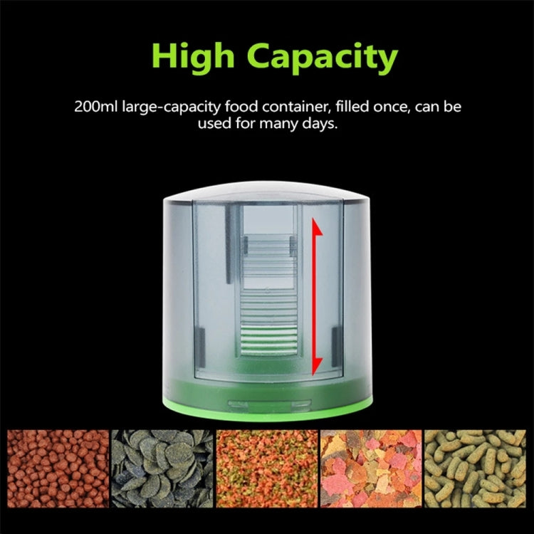 AquaBlue Fish Tank Intelligent Timing Alimentatore automatico Acquario Alimentatore per pesci rossi Mangiatoia per pesci di grande capacità,Modello:, AF-2019A, AF-2019B English Version, AF-2019C Lithium Battery Charging, AF-2019B  + Square Feeding Circ...