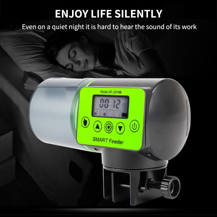 AquaBlue Fish Tank Intelligent Timing Alimentatore automatico Acquario Alimentatore per pesci rossi Mangiatoia per pesci di grande capacità,Modello:, AF-2019A, AF-2019B English Version, AF-2019C Lithium Battery Charging, AF-2019B  + Square Feeding Circ...
