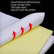 100 fogli A4 Carta per stampa non adesiva Carta per etichette con stampa a getto d'inchiostro adesiva per scrittura in bianco, Glossy, Matte