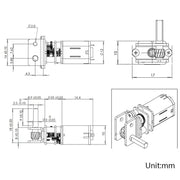 GW12N20 Motore a bassa velocità con ingranaggio a vite senza fine Motore autobloccante con spegnimento ultra mini per robot per auto intelligenti, 6V 10RPM, 6V 30RPM, 6V 55RPM, 6V 100RPM, 12V 20RPM, 12V 60RPM, 12V 110RPM, 12V 200RPM