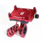 Staffa per telefono cellulare per moto in lega di alluminio Kewig M6 ricaricabile con interruttore Staffa di navigazione stabile impermeabile, M6(Black), M6(Blue), M6(Silver), M6(Red)