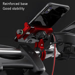 Staffa per telefono cellulare per moto in lega di alluminio Kewig M6 ricaricabile con interruttore Staffa di navigazione stabile impermeabile, M6(Black), M6(Blue), M6(Silver), M6(Red)