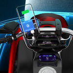 Staffa per telefono cellulare per moto in lega di alluminio Kewig M6 ricaricabile con interruttore Staffa di navigazione stabile impermeabile, M6(Black), M6(Blue), M6(Silver), M6(Red)