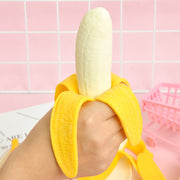 Giocattolo di sfiato della banana sbucciata di simulazione di decompressione dei bambini di 5 PCS, Peeling Banana