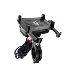 Kewig M6-S 12V Staffa per telefono cellulare impermeabile in lega di alluminio per moto con ricarica rapida QC3.0, M6-S(Black), M6-S(Blue), M6-S(Red), M6-S(Silver)
