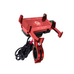 Kewig M6-S 12V Staffa per telefono cellulare impermeabile in lega di alluminio per moto con ricarica rapida QC3.0, M6-S(Black), M6-S(Blue), M6-S(Red), M6-S(Silver)