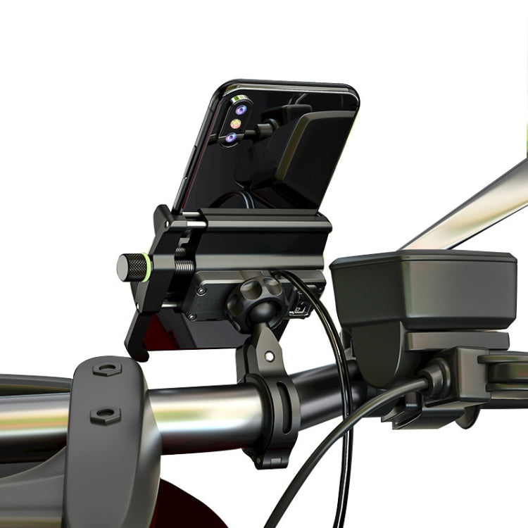 Kewig M6-S 12V Staffa per telefono cellulare impermeabile in lega di alluminio per moto con ricarica rapida QC3.0, M6-S(Black), M6-S(Blue), M6-S(Red), M6-S(Silver)