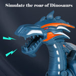 Dinosauro meccanico elettrico Giocattolo di simulazione Giocattolo animale Suono multifunzionale e giocattolo leggero, Stile:, Spray-Blue, Spray-Dark Black, No Spray-Gray, No Spray-Green