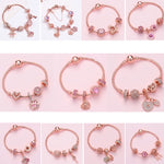 Bracciale da donna con perline in oro rosa, SL124 18cm, SL124 19cm, SL124 20cm, SL125 18cm, SL125 19cm, SL125 20cm, SL126 18cm, SL126 19cm, SL126 20cm, SL128 18cm, SL128 19cm, SL128 20cm, SL129 18cm, SL129 19cm, SL129 20cm, SL130 18cm, SL130 19cm      ...