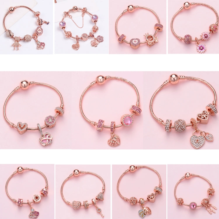 Bracciale da donna con perline in oro rosa, SL124 18cm, SL124 19cm, SL124 20cm, SL125 18cm, SL125 19cm, SL125 20cm, SL126 18cm, SL126 19cm, SL126 20cm, SL128 18cm, SL128 19cm, SL128 20cm, SL129 18cm, SL129 19cm, SL129 20cm, SL130 18cm, SL130 19cm      ...