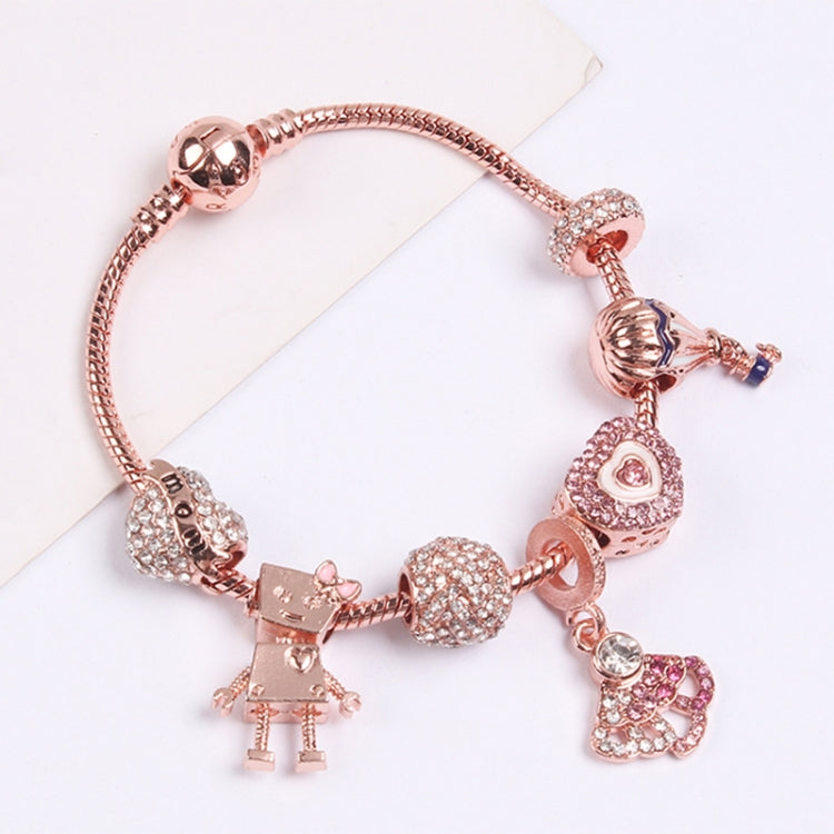 Bracciale da donna con perline in oro rosa, SL124 18cm, SL124 19cm, SL124 20cm, SL125 18cm, SL125 19cm, SL125 20cm, SL126 18cm, SL126 19cm, SL126 20cm, SL128 18cm, SL128 19cm, SL128 20cm, SL129 18cm, SL129 19cm, SL129 20cm, SL130 18cm, SL130 19cm      ...