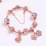 Bracciale da donna con perline in oro rosa, SL124 18cm, SL124 19cm, SL124 20cm, SL125 18cm, SL125 19cm, SL125 20cm, SL126 18cm, SL126 19cm, SL126 20cm, SL128 18cm, SL128 19cm, SL128 20cm, SL129 18cm, SL129 19cm, SL129 20cm, SL130 18cm, SL130 19cm      ...
