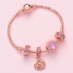 Bracciale da donna con perline in oro rosa, SL124 18cm, SL124 19cm, SL124 20cm, SL125 18cm, SL125 19cm, SL125 20cm, SL126 18cm, SL126 19cm, SL126 20cm, SL128 18cm, SL128 19cm, SL128 20cm, SL129 18cm, SL129 19cm, SL129 20cm, SL130 18cm, SL130 19cm      ...