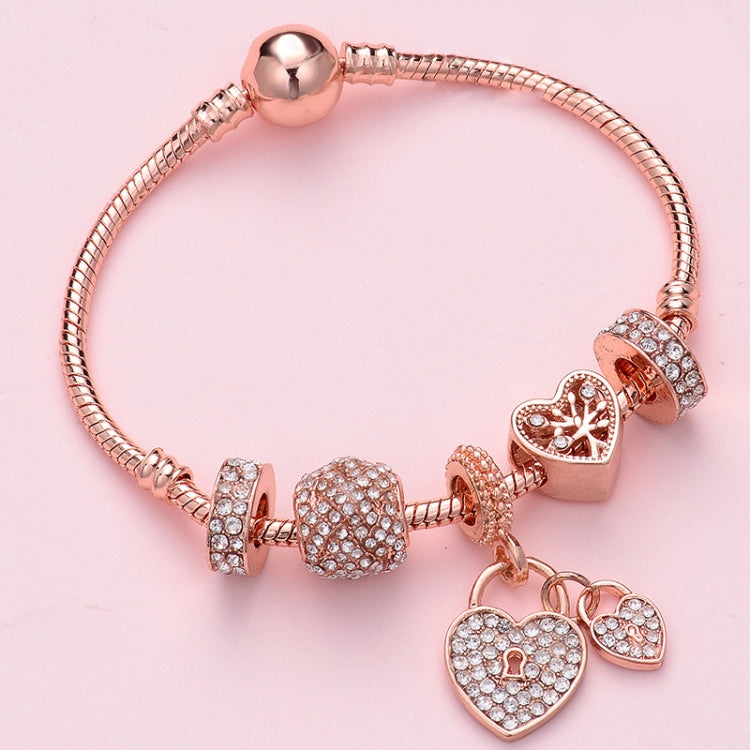 Bracciale da donna con perline in oro rosa, SL124 18cm, SL124 19cm, SL124 20cm, SL125 18cm, SL125 19cm, SL125 20cm, SL126 18cm, SL126 19cm, SL126 20cm, SL128 18cm, SL128 19cm, SL128 20cm, SL129 18cm, SL129 19cm, SL129 20cm, SL130 18cm, SL130 19cm      ...