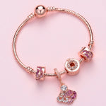 Bracciale da donna con perline in oro rosa, SL124 18cm, SL124 19cm, SL124 20cm, SL125 18cm, SL125 19cm, SL125 20cm, SL126 18cm, SL126 19cm, SL126 20cm, SL128 18cm, SL128 19cm, SL128 20cm, SL129 18cm, SL129 19cm, SL129 20cm, SL130 18cm, SL130 19cm      ...