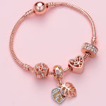Bracciale da donna con perline in oro rosa, SL133 18cm, SL133 19cm, SL133 20cm, SL135 18cm, SL135 19cm, SL135 20cm, SL136 18cm, SL136 19cm, SL136 20cm
