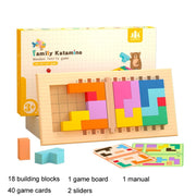 Bambini che pensano Logic Cube Game Wooden Variety Jigsaw Puzzle Building Block Toys, Thinking Logic Cube Game (Dual Players)