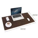 CF9011 Sottomano Tappetino per mouse in pelle di cavallo pazzo retrò Tappetino per mouse per computer desktop antiscivolo sovradimensionato Tappetino in pelle per scrivania per computer desktop