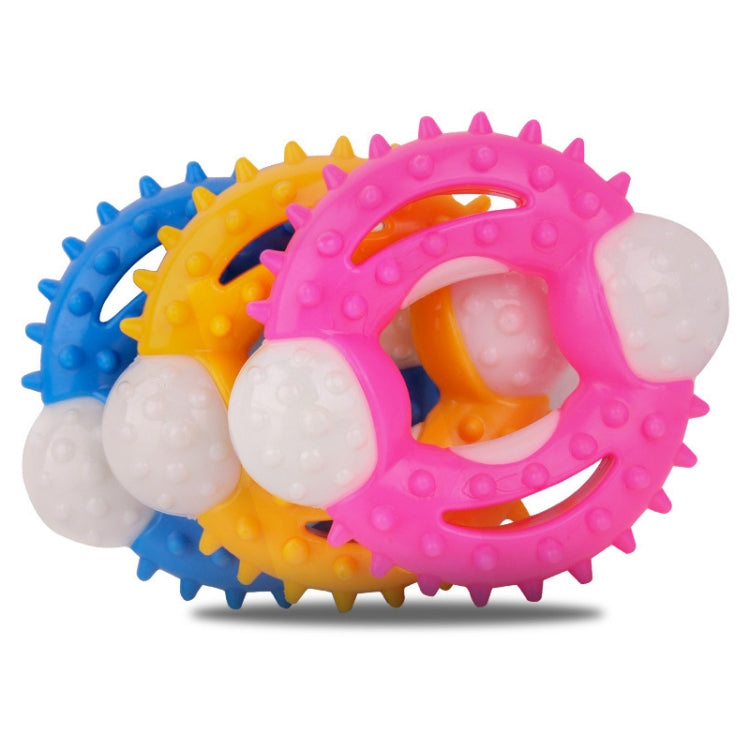 2 PCS BG-W177 Giocattoli per animali domestici Denti resistenti alla masticazione Giocattoli per cani per la pulizia dei denti, Colore:, Blue, Yellow, Pink