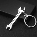 Ciondolo portachiavi per auto con portachiavi in metallo da 10 pezzi, H-540 Activity Wrench, H-389 Hex Wrench, H-391 Glossy Ax, H-388 Thread Ax, H-395 Double Head Wrench, H-405 Double Row Saw, H-402 Hand Saw, H-541 Crooked Nose Pliers, H-399 Pliers  ...
