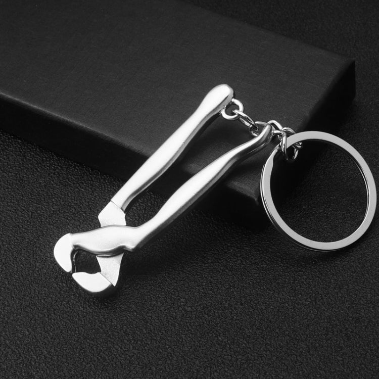 Ciondolo portachiavi per auto con portachiavi in metallo da 10 pezzi, H-540 Activity Wrench, H-389 Hex Wrench, H-391 Glossy Ax, H-388 Thread Ax, H-395 Double Head Wrench, H-405 Double Row Saw, H-402 Hand Saw, H-541 Crooked Nose Pliers, H-399 Pliers  ...