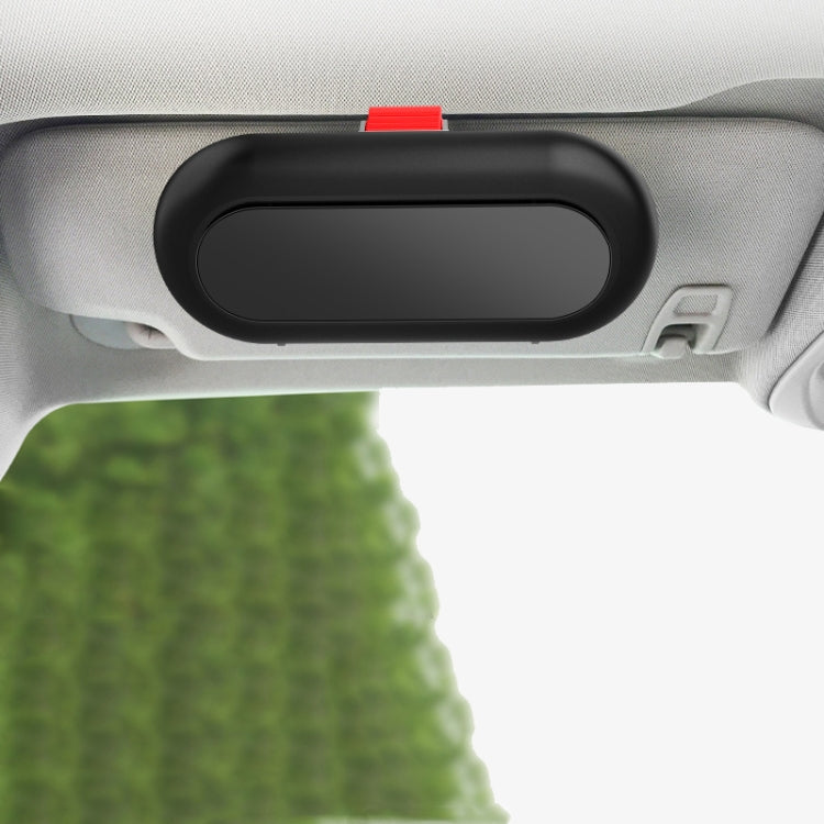 Custodia per occhiali per auto Scheda di memoria per visiera interna per automobile multifunzione, Back Single Snap Black, Back Single Snap White