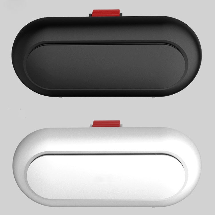 Custodia per occhiali per auto Scheda di memoria per visiera interna per automobile multifunzione, Back Single Snap Black, Back Single Snap White